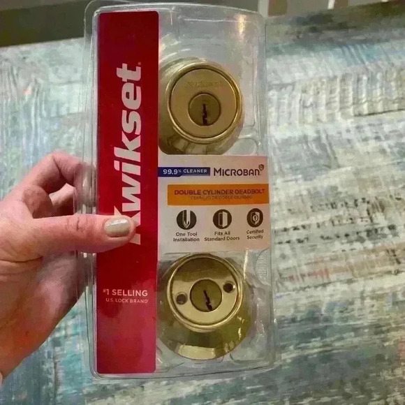 Kwikset Other - Kwikset 665 Double Cylinder Deadbolt in Polished Brass